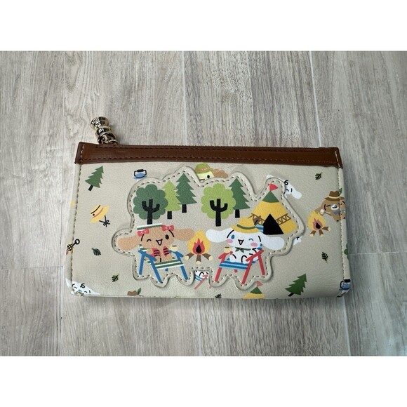 Sanrio Cinnamoroll Wallet Camping Allover Print  BoxLunch Exclusive Cards & Coin - Picture 1 of 16